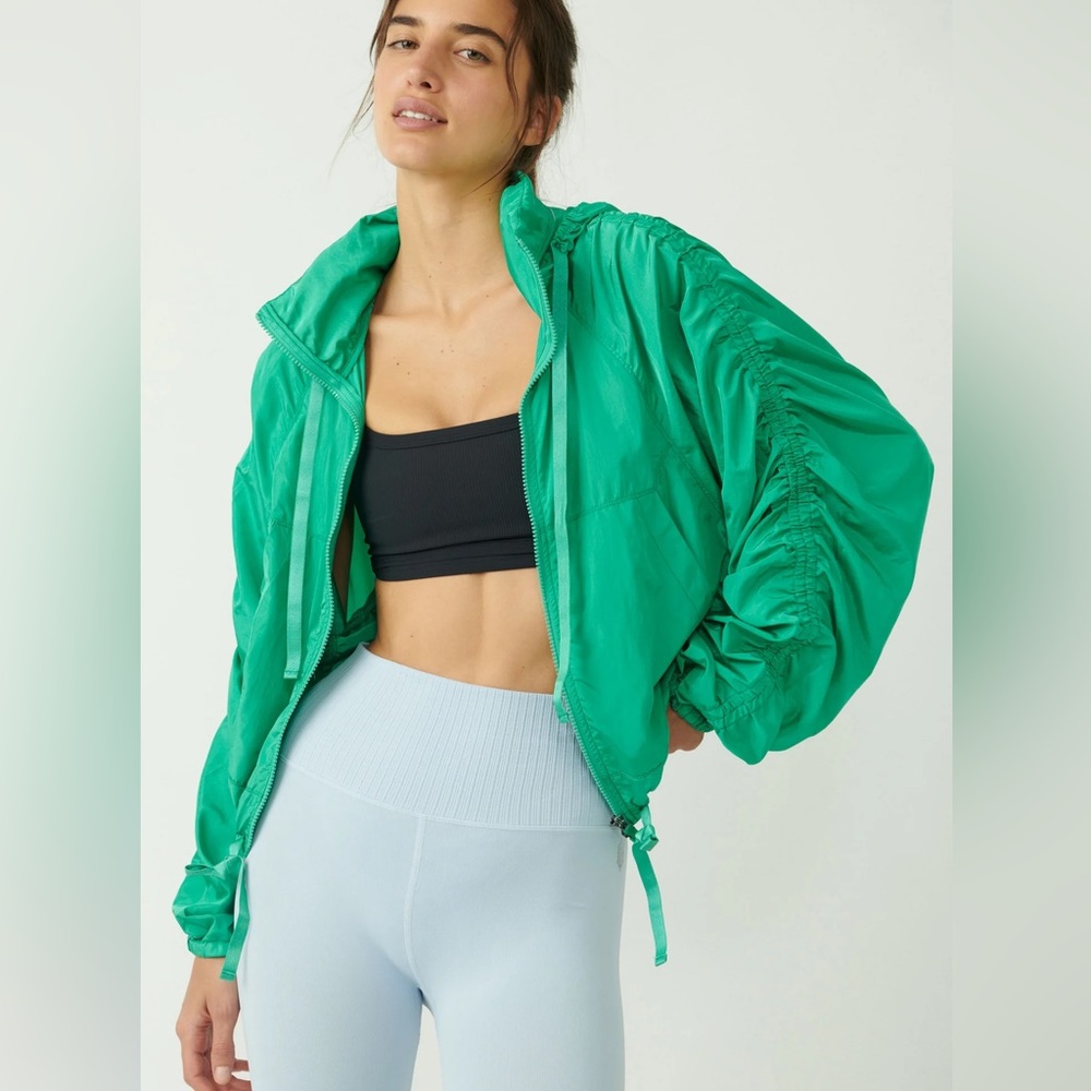 Free people way home packable jacket sport green size medium